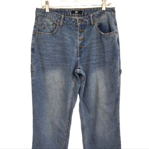 Frye Stevie Straight Jeans Relaxed Fit Button Fly Carpenter‎ Women's Size 28